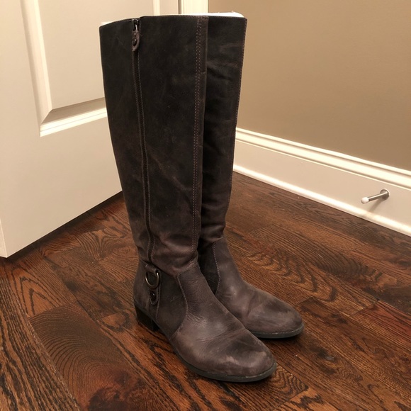 Antonio Melani Gray Riding Boots - Picture 1 of 6